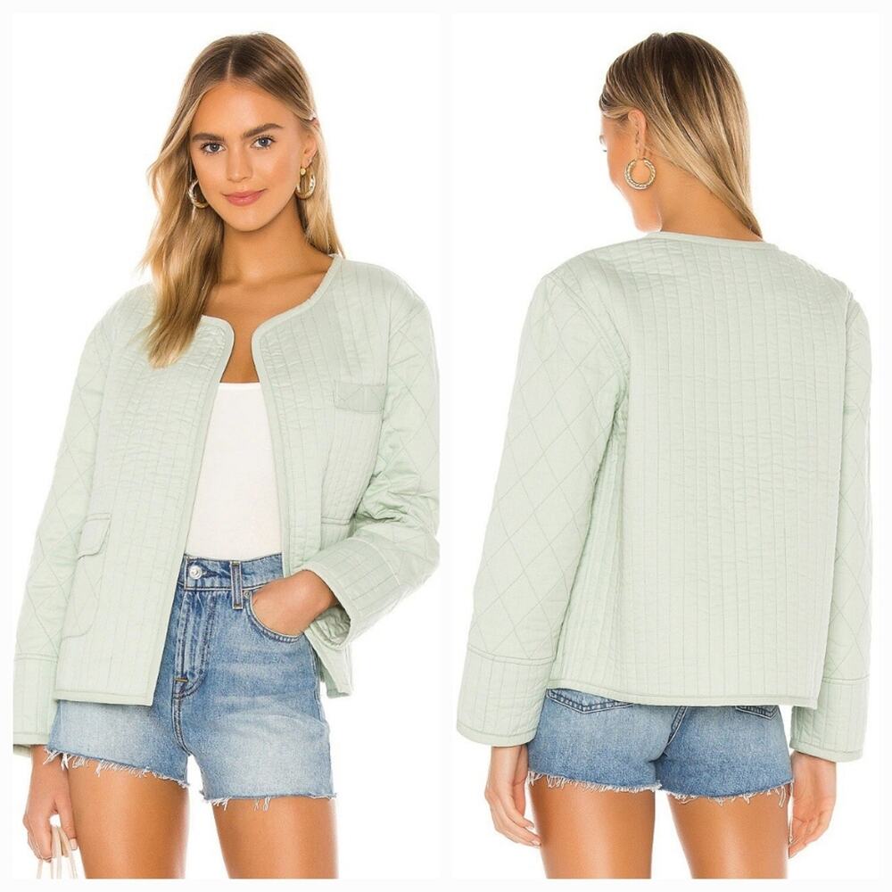 Tularosa Theo Quilted Jacket in Washed Mint Medium